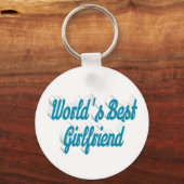 Vriendin sky blue script sleutelhanger (Voorkant)