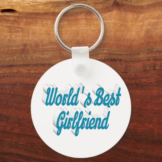 Vriendin sky blue script sleutelhanger (Voorkant)