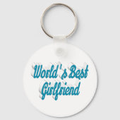 Vriendin sky blue script sleutelhanger (Achterkant)