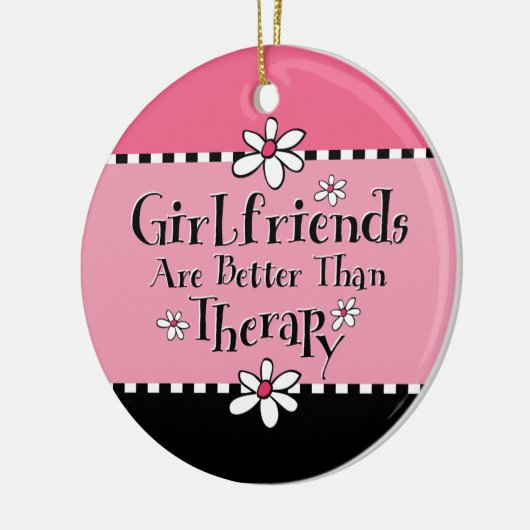 Vriendin Therapie Gepersonaliseerde versiering Keramisch Ornament (Links)
