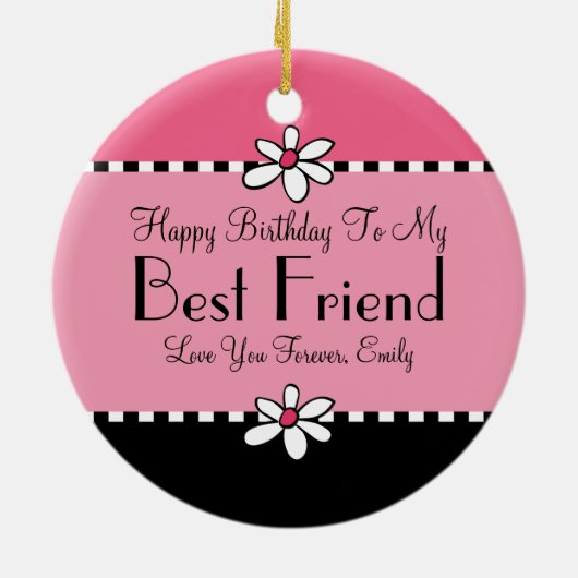 Vriendin Therapie Gepersonaliseerde versiering Keramisch Ornament (Achterkant)