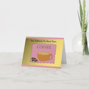 Vriendin, tijd om koffie te doen kaart