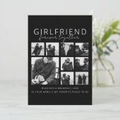 Vriendin Together Forever Foto Collage Feestdagenkaart (Staand voorkant)