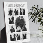 Vriendin Together Forever Foto Collage Plaque Fotoplaat<br><div class="desc">Memories maken de beste cadeaus, vriendinnen zullen van dit doordachte, moderne fotocollage plaquette houden, voor Valentijnsdag, verjaardag, verjaardag en elke andere speciale ocassie. De plak bevat 9 foto's, de tekst van de sjabloon "VRIENDIN, VREEMD SAMEN", over een grijze en witte marmerachtergrond, die met uw namen en jaar wordt gepersonaliseerd. Alle...</div>