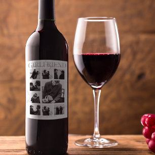 Vriendin Together Forever Foto Collage Wijn Etiket