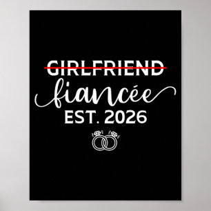 Vriendin tot verloofde verloving 2026 grappige bru poster