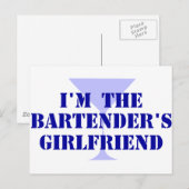 Vriendin van Bartender Briefkaart (Voorkant / Achterkant)