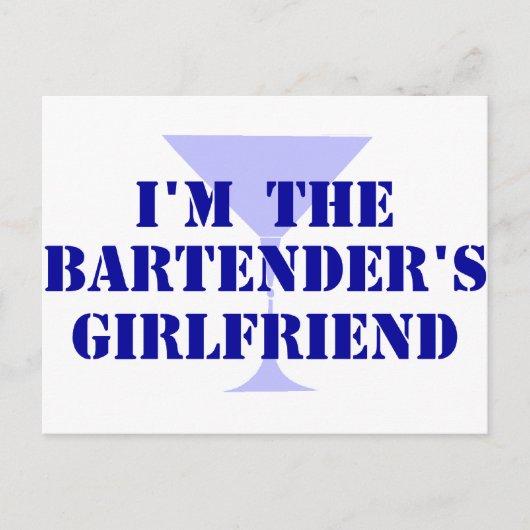 Vriendin van Bartender Briefkaart (Voorkant)
