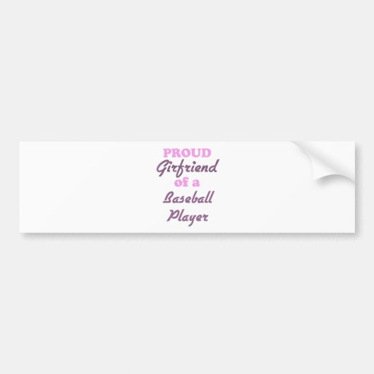 Vriendin van een honkbalspeler bumpersticker (Voorkant)