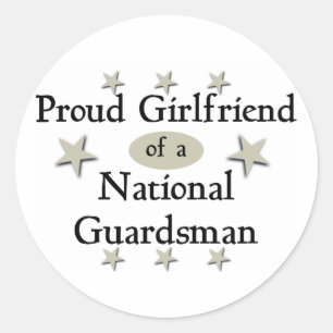 Vriendin van een nationale garde ronde sticker