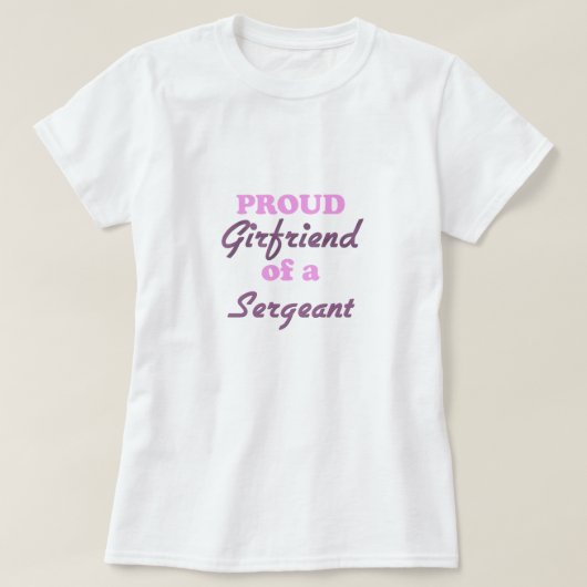 Vriendin van een sergeant t-shirt (Design voorkant)