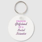 Vriendin van een sociaal wetenschapper sleutelhanger (Voorkant)