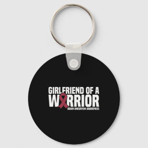 Vriendin van een Warrior Brain Aneurysm Awareness Sleutelhanger
