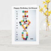 Vriendin Verjaardag Kaart Love You Lost Jelly Tots (Gele Bloem)