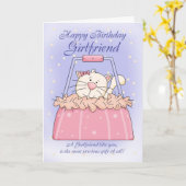 Vriendin Verjaardag Kaart - Schattigee Puppy Purse (Gele Bloem)