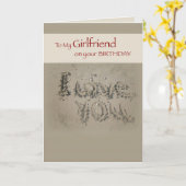 Vriendin Verjaardagsliefde, Schrijven in Zand op S Kaart (Gele Bloem)