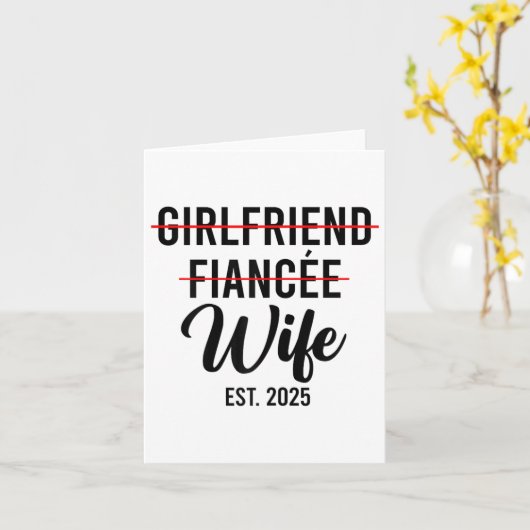 Vriendin verloofde vrouw bruiloft getrouwde bruide kaart (Gele Bloem)