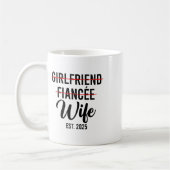 Vriendin verloofde vrouw bruiloft getrouwde bruide koffiemok (Links)