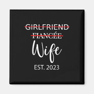 Vriendin verloofde vrouw bruiloft net getrouwd Est Magneet