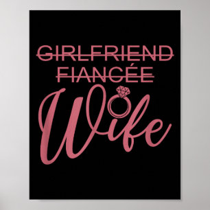 Vriendin Verloofde Vrouw, Getrouwd Verloving Trouw Poster