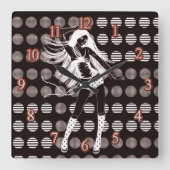 vriendin vierkante klok (Voorkant)