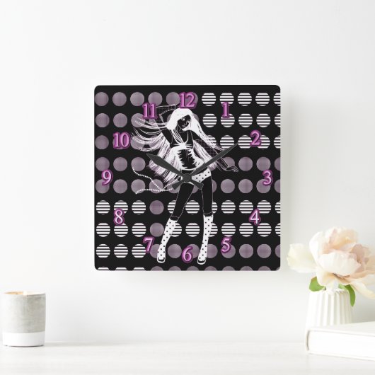 vriendin vierkante klok (Huis)