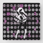 vriendin vierkante klok (Voorkant)