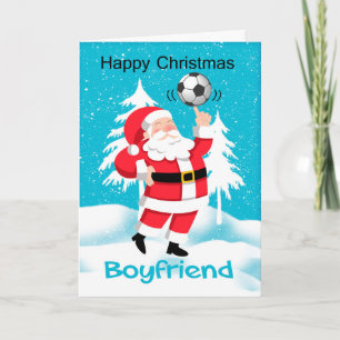 Vriendin Voetbal / Football Kerst Wenskaart Feestdagen Kaart