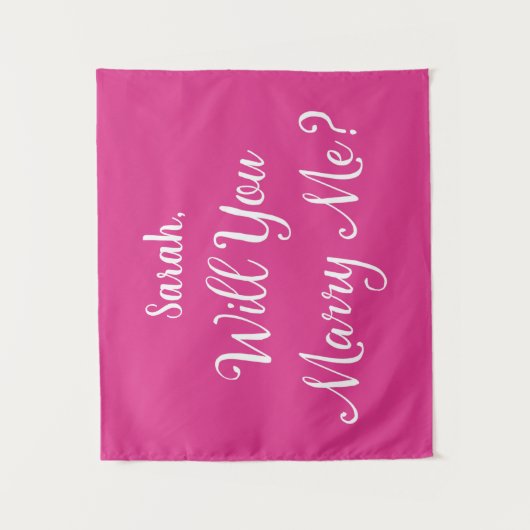 Vriendin voorstel Roze zal je laten trouwen met mi Wandkleed (Voorkant)