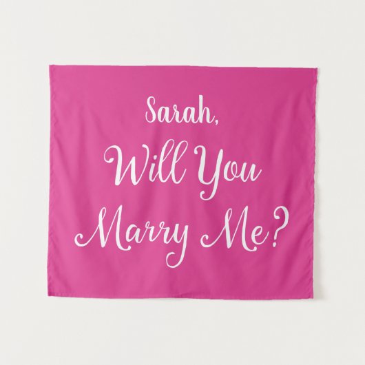 Vriendin voorstel Roze zal je laten trouwen met mi Wandkleed (Voorkant (horizontaal))