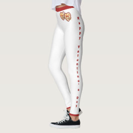 Vriendin vrouw Red Hearts Modern Valentijnsdag Leggings