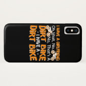 Vriendin wacht met Dirt Bike Mannen Case-Mate iPhone Case (Achterkant (horizontaal))