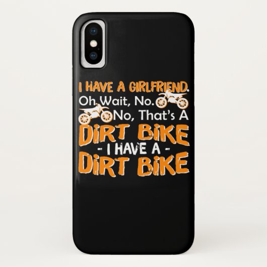Vriendin wacht met Dirt Bike Mannen Case-Mate iPhone Case (Achterkant)