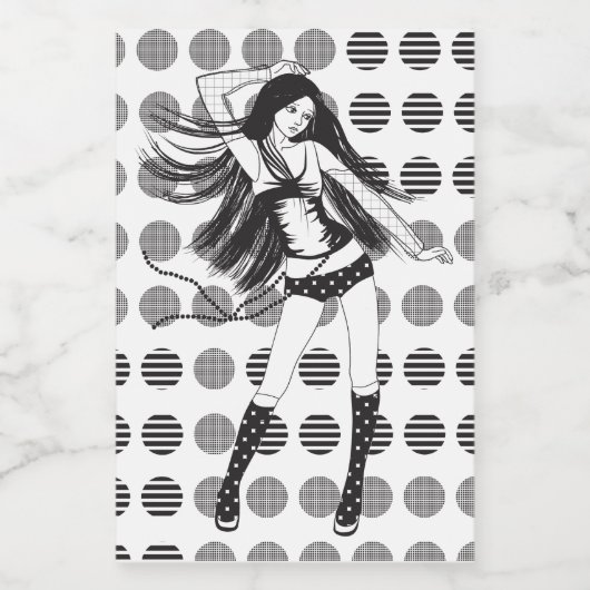 vriendin wijn etiket (Enkel label)