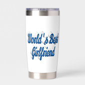 Vriendin zee blauw half script geïsoleerde drinkbeker (Achterkant)