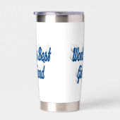 Vriendin zee blauw half script geïsoleerde drinkbeker (Rechts)