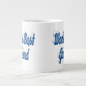 Vriendin zee blauw halve script grote koffiekop (Voorkant)