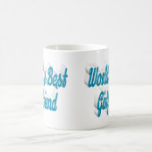 Vriendin zee blauw halve script koffiemok (Center)