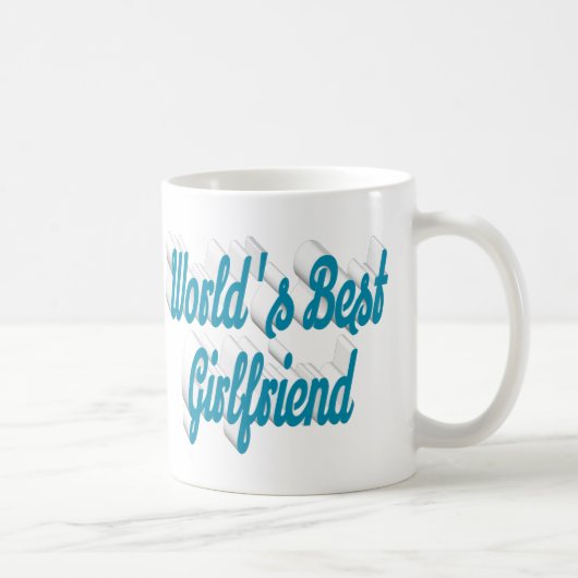 Vriendin zee blauw halve script koffiemok (Rechts)