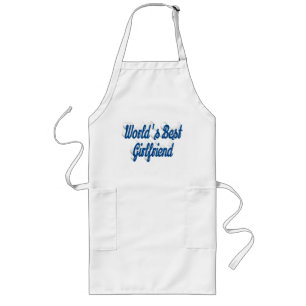 Vriendin zee blauw script lang schort