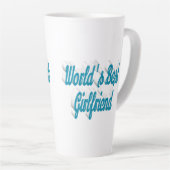 Vriendin zee blauw script latte mok (Rechterhoek)