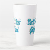 Vriendin zee blauw script latte mok (Voorkant)