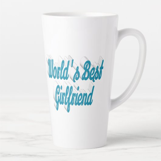 Vriendin zee blauw script latte mok (Rechts)