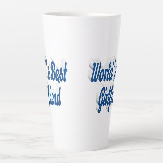 Vriendin zee blauw script latte mok (Voorkant)