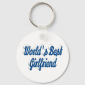 Vriendin zee blauw script sleutelhanger (Voorkant)