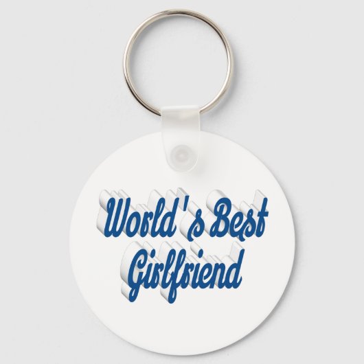 Vriendin zee blauw script sleutelhanger (Voorkant)