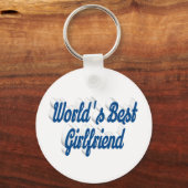 Vriendin zee blauw script sleutelhanger (Achterkant)