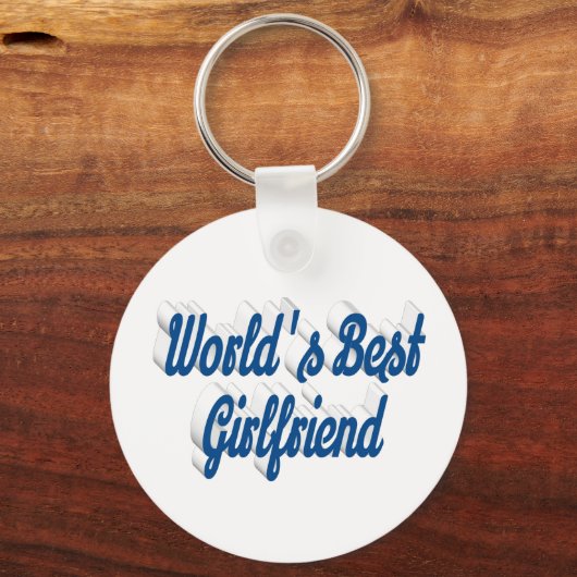 Vriendin zee blauw script sleutelhanger (Voorkant)