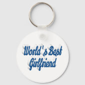 Vriendin zee blauw script sleutelhanger (Achterkant)