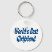 Vriendin zee blauwe typografie sleutelhanger (Voorkant)